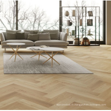 Plancher en bois de parquet inachevé en chêne en chêne